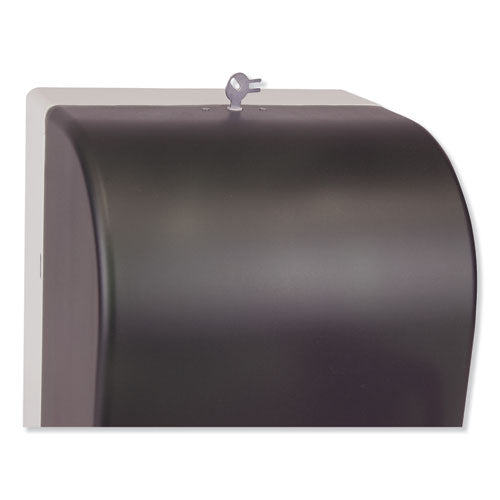 Hand Towel Roll Dispenser Push Bar, Metal-plastic, 10.5" X 8.75" X 15.75", Gray