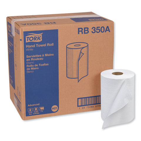 Advanced Hardwound Roll Towel, 7.88" X 350 Ft, White, 12 Rolls-carton