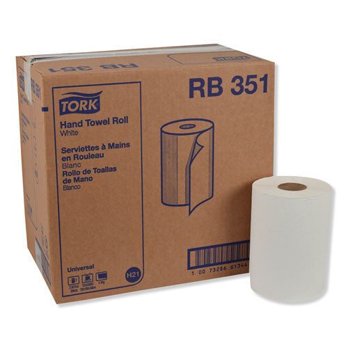 Universal Hardwound Roll Towel, 7.88" X 350 Ft, White, 12-carton