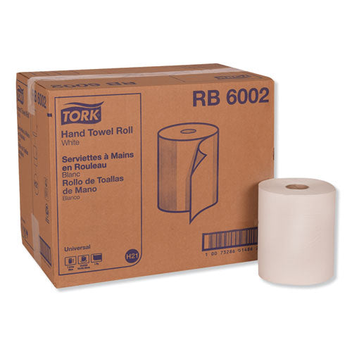 Universal Hand Towel Roll, 7.88" X 600 Ft, White, 12 Rolls-carton