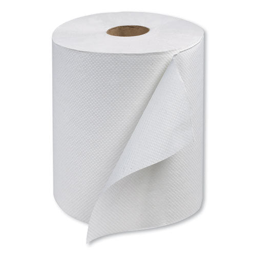 Universal Hand Towel Roll, 7.88" X 600 Ft, White, 12 Rolls-carton