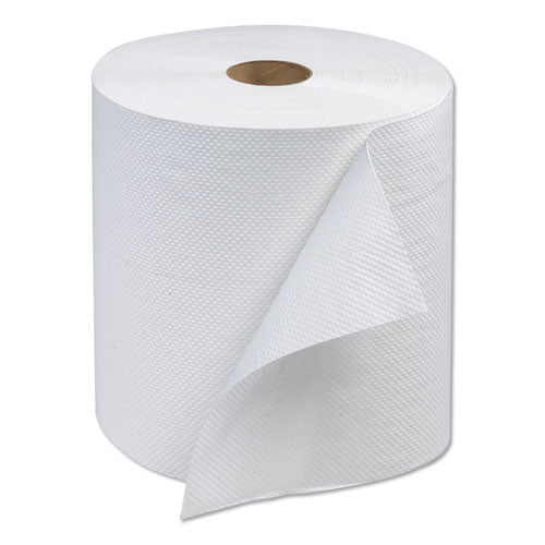 Advanced Hardwound Roll Towel, One-ply, 7.88" X 600 Ft, White, 12 Rolls-carton