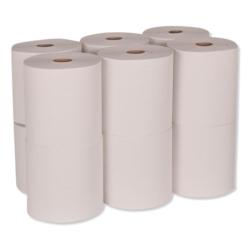 Advanced Hardwound Roll Towel, One-ply, 7.88" X 600 Ft, White, 12 Rolls-carton