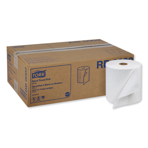 Universal Hand Towel Roll, 7.88" X 800 Ft, White, 6 Rolls-carton