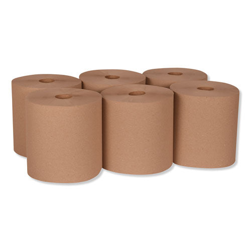 Universal Hand Towel Roll, 7.88" X 800 Ft, Natural, 6 Rolls-carton