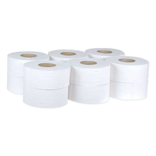 Universal Jumbo Bath Tissue, Septic Safe, 2-ply, White, 3.48" X 1,000 Ft, 12-carton