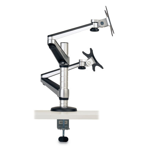 Dual Full Motion Flex Arm Desk Clamp For 13" To 27" Monitors, Up To 22 Lbs-arm