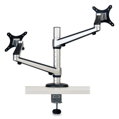 Dual Full Motion Flex Arm Desk Clamp For 13" To 27" Monitors, Up To 22 Lbs-arm