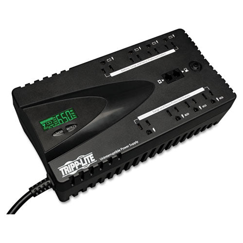 Eco Series Energy-saving Standby Ups, Usb, Lcd Display, 8 Outlets, 650 Va, 420 J