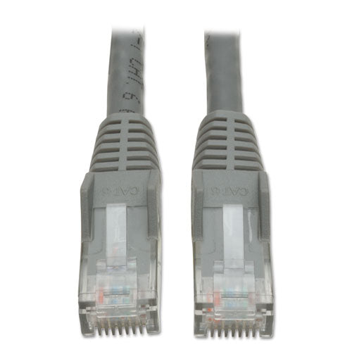 Cat6 Gigabit Snagless Molded Patch Cable, Rj45 (m-m), 10 Ft., Gray