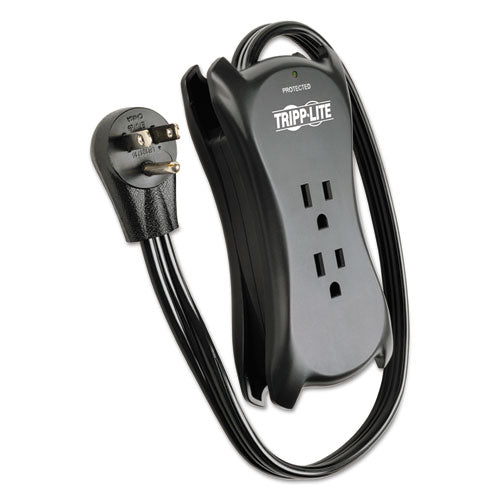 Protect It! Travel-size Surge Protector, 3 Outlets-2 Usb, 1.5 Ft Cord, 1050 J