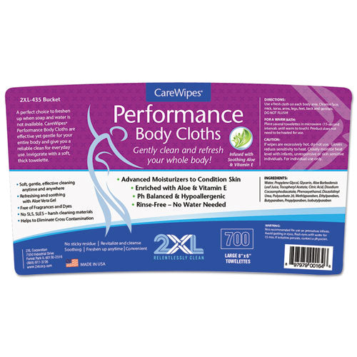Performance Body Cloths, 7 X 8 1-2, White, 700-pack, 4 Pack-carton