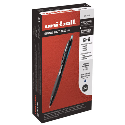 207 Blx Series Retractable Gel Pen, 0.7 Mm, Black Ink, Translucent Black Barrel