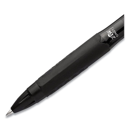 307 Retractable Gel Pen, Medium 0.7 Mm, Black Ink-barrel, Dozen