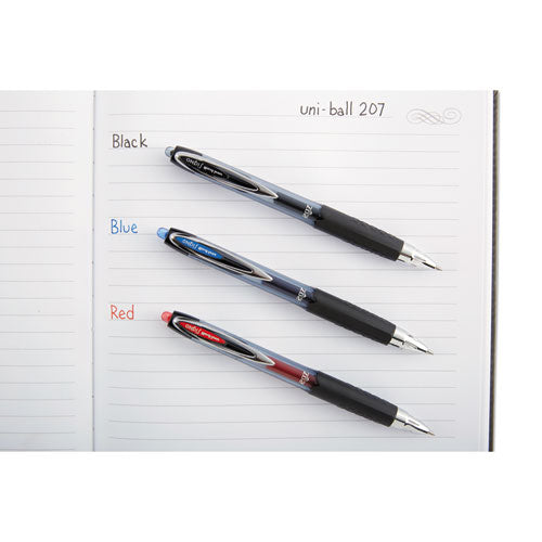 207 Retractable Gel Pen Office Pack, 0.7mm, Black Ink, Pink Barrel, 36-pack