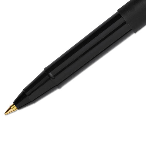 Onyx Stick Roller Ball Pen, Fine 0.7mm, Black Ink, Black Matte Barrel, Dozen
