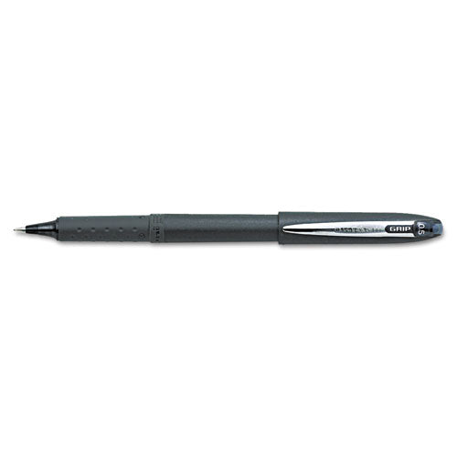 Grip Stick Roller Ball Pen, Fine 0.7 Mm, Black Ink-barrel, Dozen