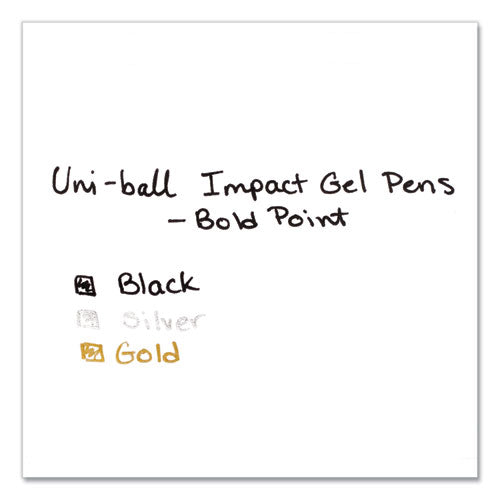 207 Impact Stick Gel Pen, Bold 1mm, Black Ink, Silver-black Barrel