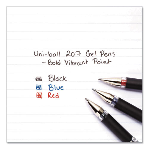 207 Impact Stick Gel Pen, Bold 1mm, Red Ink, Black Barrel