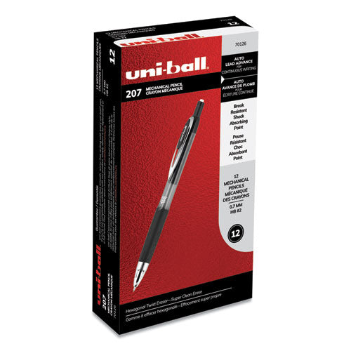 207 Mechanical Pencil, 0.7 Mm, Hb (#2), Black Lead, Blue Barrel, Dozen