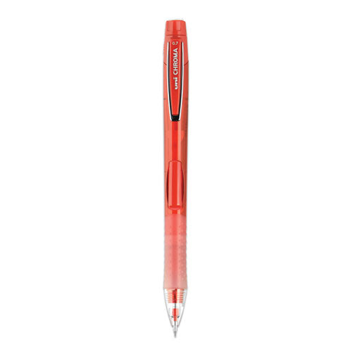Chroma Mechanical Pencil, 0.7 Mm, Hb (#2), Black Lead, Red Barrel, Dozen