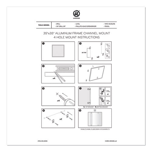 Pinit Magnetic Dry Erase Board, 36 X 36, White
