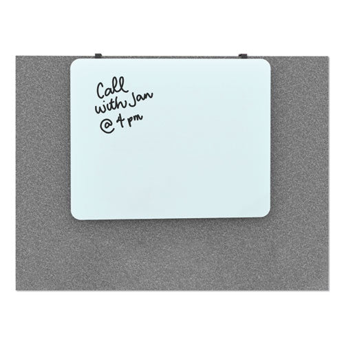 Cubicle Glass Dry Erase Board, 20 X 16, White
