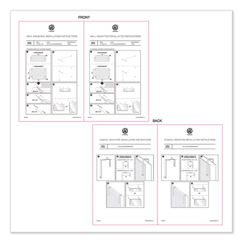 Cubicle Glass Dry Erase Board, 12 X 12, White