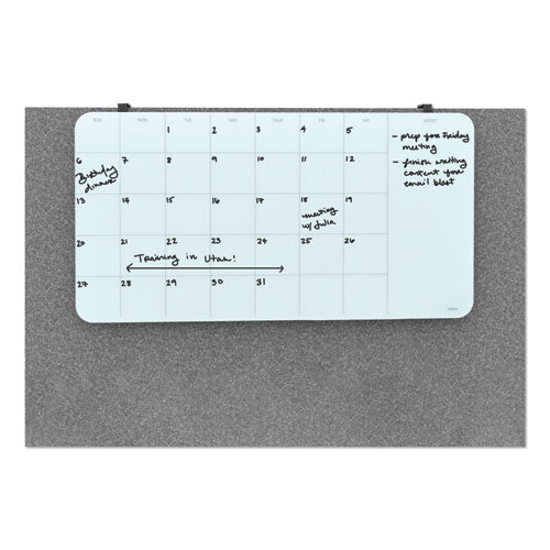 Cubicle Glass Dry Erase Board, 12 X 12, White