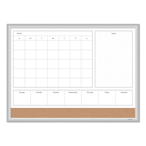 4n1 Magnetic Dry Erase Combo Board, 24 X 18, White-natural