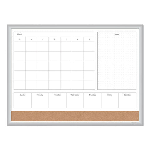 4n1 Magnetic Dry Erase Combo Board, 24 X 18, White-natural