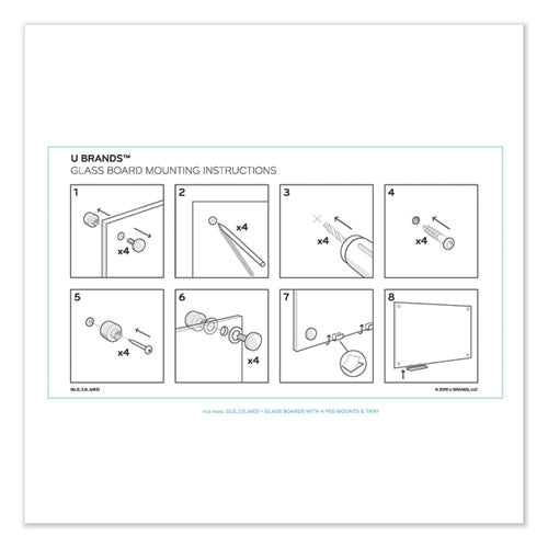 Magnetic Glass Dry Erase Board Value Pack, 36 X 24, White