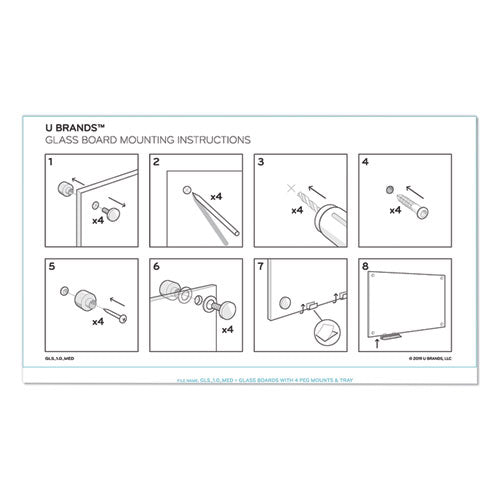 Magnetic Glass Dry Erase Board Value Pack, 72 X 36, White