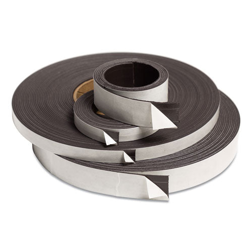 Magnetic Adhesive Tape Roll, 1" X 4 Ft, Black, 1 Roll