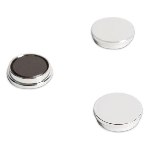 High-intensity Board Magnets, Circles, Silver, 1.25", 10-pack