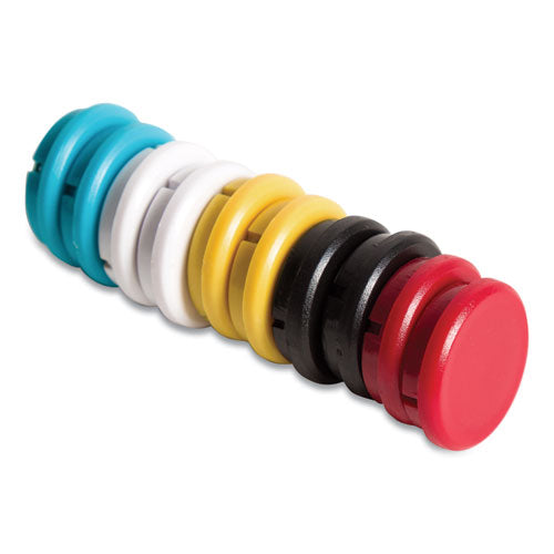 High-intensity Board Magnets, Circles, Assorted, 0.75", 10-pack