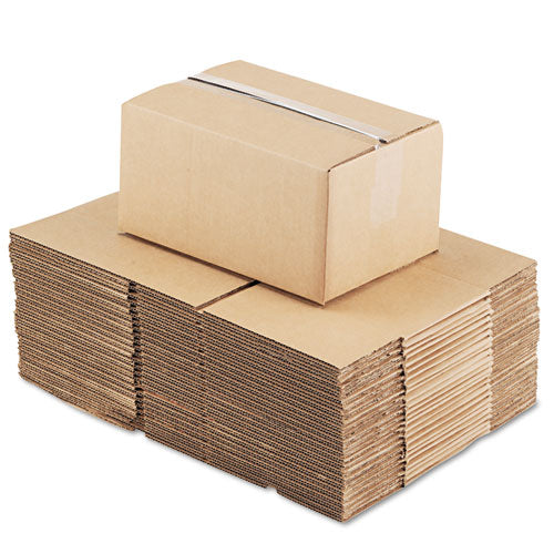 Fixed-depth Shipping Boxes, Regular Slotted Container (rsc), 12" X 8" X 6", Brown Kraft, 25-bundle
