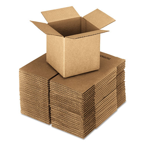Cubed Fixed-depth Shipping Boxes, Regular Slotted Container (rsc), 6" X 6" X 6", Brown Kraft, 25-bundle