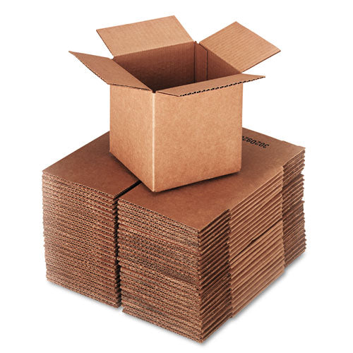Cubed Fixed-depth Shipping Boxes, Regular Slotted Container (rsc), 6" X 6" X 6", Brown Kraft, 25-bundle