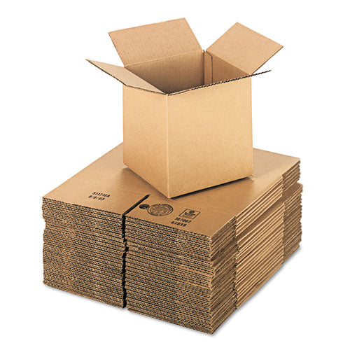 Cubed Fixed-depth Shipping Boxes, Regular Slotted Container (rsc), 8" X 8" X 8", Brown Kraft, 25-bundle