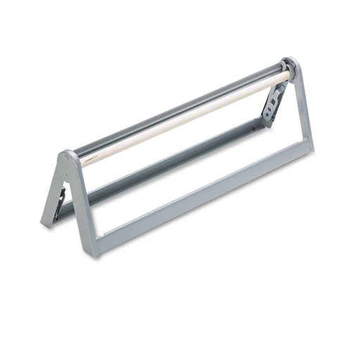 Paper Roll Cutter For Rolls Up To 9" In Diameter, 24" Wide, Steel, Light Gray