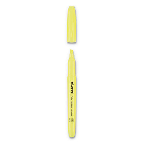 Pocket Highlighters, Chisel Tip, Fluorescent Yellow, 36-pack