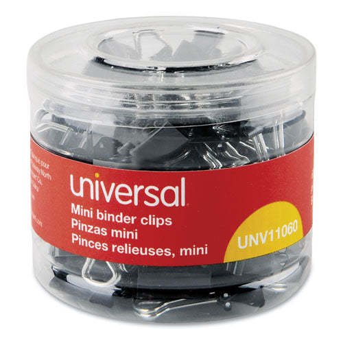 Binder Clips In Dispenser Tub, Small, Silver, 40-pack