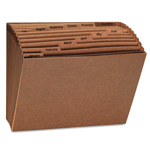 Expanding Files, 12 Sections, 1-12-cut Tab, Letter Size, Redrope
