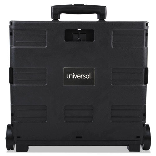 Collapsible Mobile Storage Crate, 18 1-4 X 15 X 18 1-4 To 39 3-8, Black