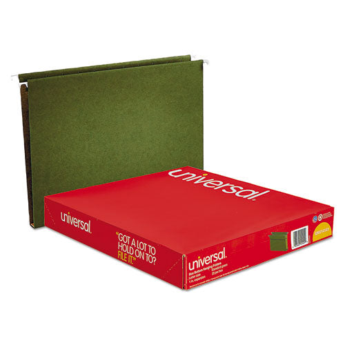 Box Bottom Hanging File Folders, Letter Size, 1-5-cut Tab, Standard Green, 25-box
