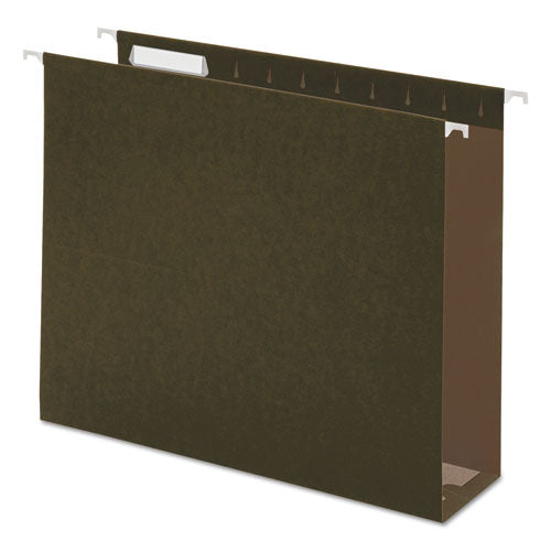 Box Bottom Hanging File Folders, Letter Size, 1-5-cut Tab, Standard Green, 25-box