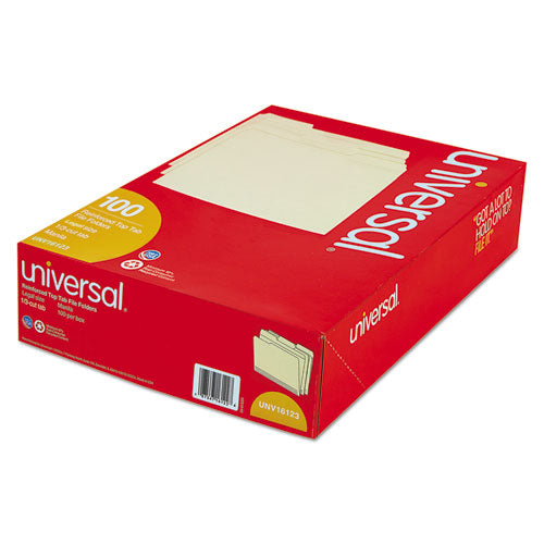 Double-ply Top Tab Manila File Folders, 1-3-cut Tabs, Legal Size, 100-box