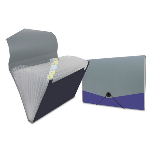 Poly Expanding Files, 13 Sections, Letter Size, Black-steel Gray