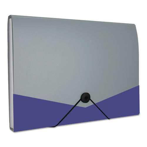 Poly Expanding Files, 13 Sections, Letter Size, Metallic Blue-steel Gray